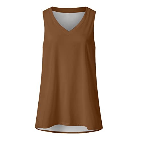 thumbnail image 4 of Camisa sin mangas con cuello en V para mujer para el verano: top informal oversize, poliéster/spandex, moda playera, tallas S-XXXXXL., 4 of 4